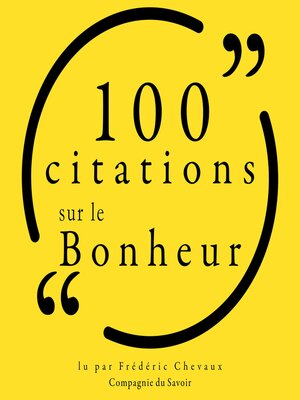 cover image of 100 citations sur le bonheur